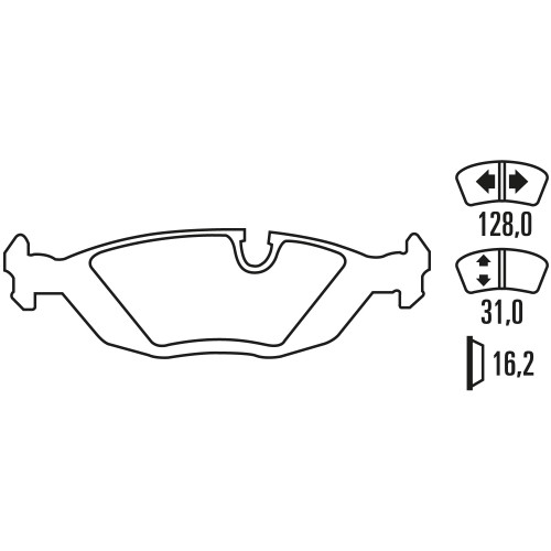 Тормозные колодки Ferodo DS 3000, задняя ось FCP296R