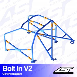 Каркас безопасности HONDA CRX (EF/ED/EE) 3-door Coupe BOLT IN V2