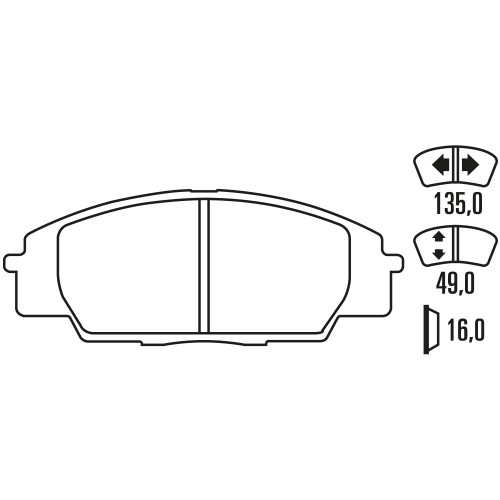 Гальмівні колодки Ferodo DS 3000 Plus 03, передня вісь FCP1444M