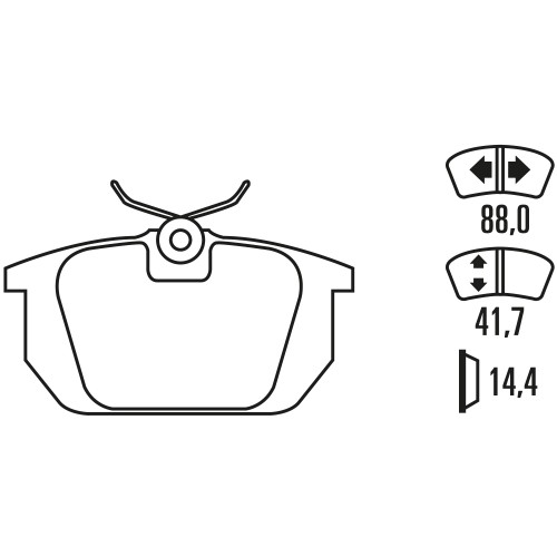 Тормозные колодки Ferodo DS 2500, задняя ось FCP409H