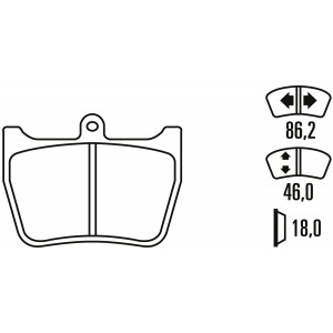 Тормозные колодки Ferodo DS 3000, передняя ось FRP3086R