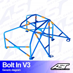 Каркас безопасности VW Golf (Mk4) 3-doors Hatchback 4Motion BOLT IN V3