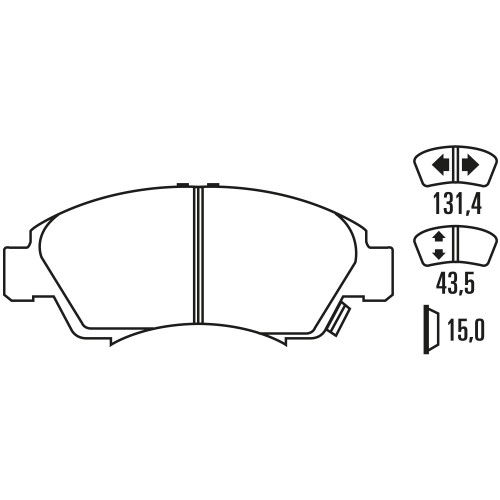 Тормозные колодки Ferodo DS Performance, передняя ось FDS777