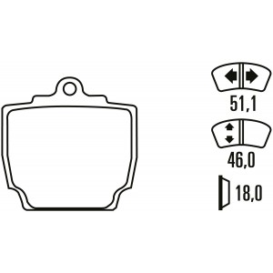 Тормозные колодки Ferodo DS 3000 Plus 03, передняя ось FRP3044M