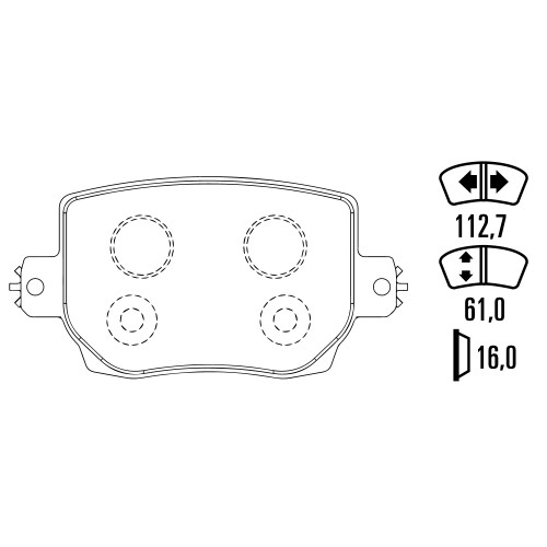 Гальмівні колодки Ferodo DS 2500, задня вісь FRP3162H