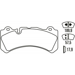 Тормозные колодки Ferodo DS 3000, передняя ось FRP3098R