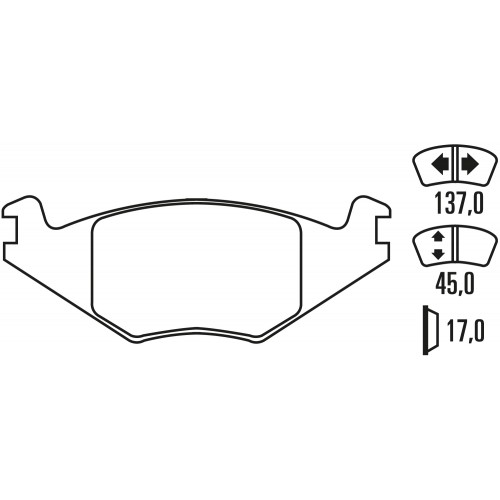 Тормозные колодки Ferodo DS 2500, передняя ось FCP385H