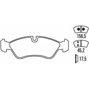 Тормозные колодки Ferodo DS 3000, передняя ось FCP584R