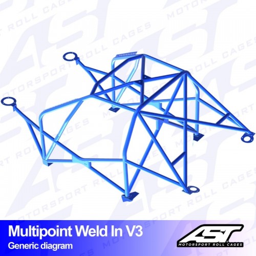 Каркас безопасности MAZDA 323 (BG) 3-doors Hatchback MULTIPOINT WELD IN V3