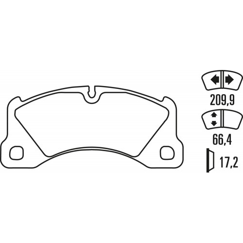 Тормозные колодки Ferodo DS 2500, передняя ось FCP4064H