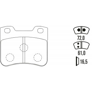 Тормозные колодки Ferodo DS Performance, передняя ось FDS745