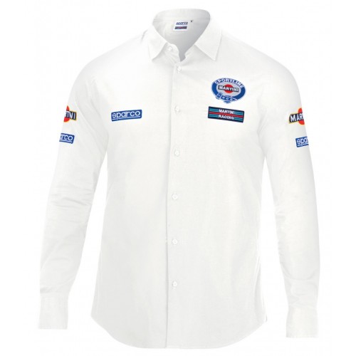Рубашка Sparco с длинным рукавом, Martini Racing, белый