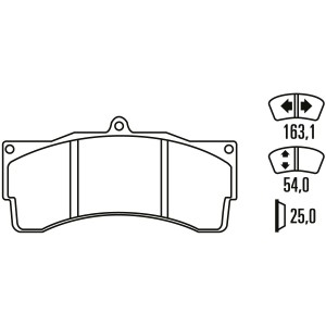 Тормозные колодки Ferodo DS 3000, передняя ось FRP3039R