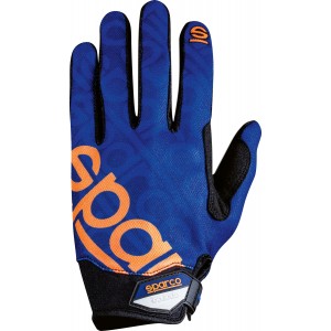 Перчатки для симрейсинга Sparco, синий/оранжевый