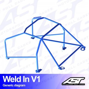 Каркас безопасности BMW (E37) Z3 2-doors Roadster WELD IN V1