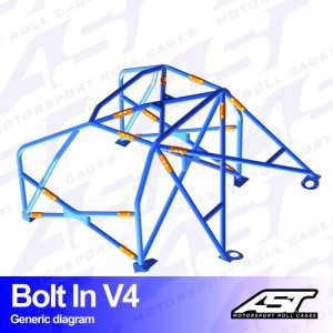 Каркас безопасности NISSAN Silvia (S14) 2-doors Coupe BOLT IN V4