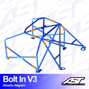 Каркас безопасности HONDA CRX (EF/ED/EE) 3-door Coupe BOLT IN V3