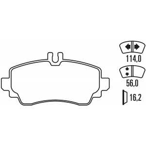 Тормозные колодки Ferodo DS 3000, передняя ось FCP1307R