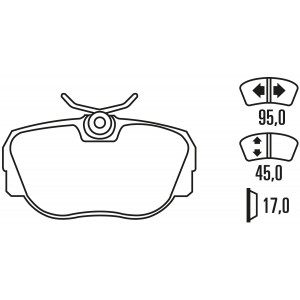 Тормозные колодки Ferodo DS Performance, передняя ось FDS660