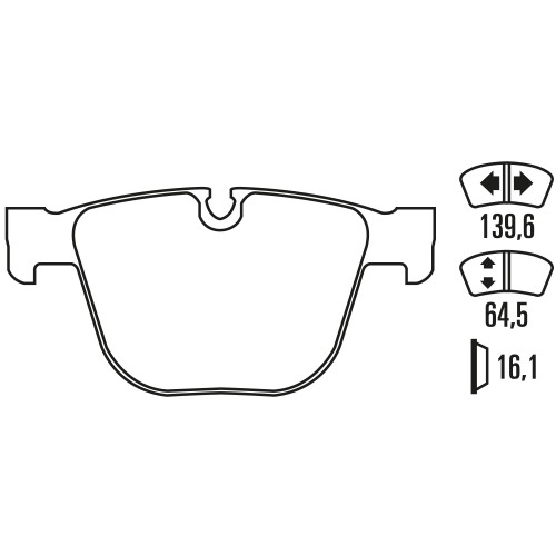 Тормозные колодки Ferodo DSUNO, задняя ось FCP1672Z