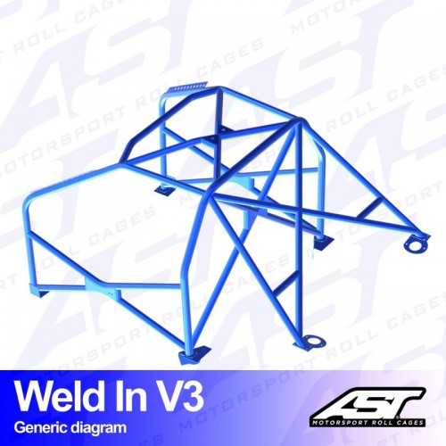 Каркас безопасности AUDI TT (8N) 3-doors Hatchback Quattro WELD IN V3