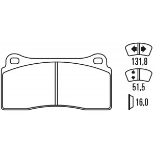 Тормозные колодки Ferodo DS 3000, передняя ось FRP3028R