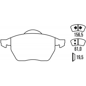 Тормозные колодки Ferodo DS Performance, передняя ось FDS1463