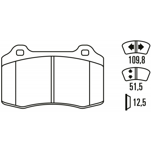 Гальмівні колодки Ferodo DS Performance, передня вісь FDSR3109