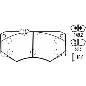 Тормозные колодки Ferodo DS 3000, передняя ось FRP3078R