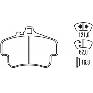 Тормозные колодки Ferodo DS 3000, задняя ось FRP3051R