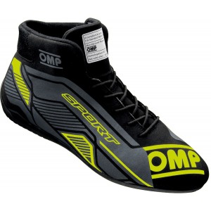Черевики для автоспорту OMP Sport, чорний/жовтий