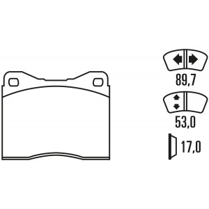 Тормозные колодки Ferodo DS 3000, задняя ось FCP399R