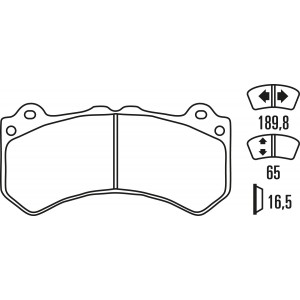 Тормозные колодки Ferodo DS 2500, передняя ось FRP3133H