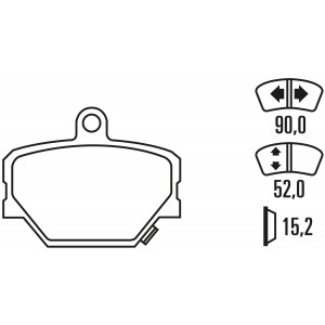 Тормозные колодки Ferodo DS Performance, передняя ось FDS1162