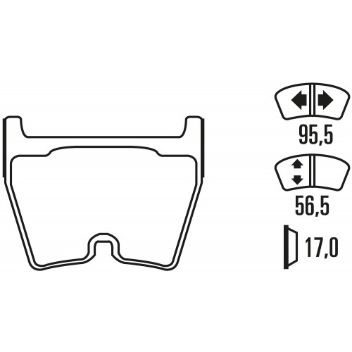 Тормозные колодки Ferodo DS 3000, задняя ось FCP1664R