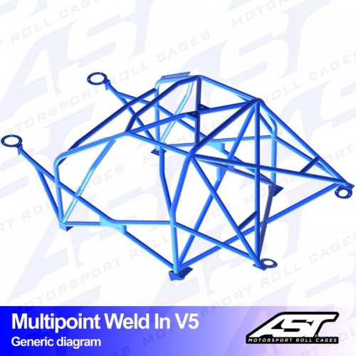 Каркас безопасности PEUGEOT 407 Coupe (6C/J ) 2-doors Coupe MULTIPOINT WELD IN V5