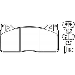 Тормозные колодки Ferodo DS 2500, передняя ось FCP4835H