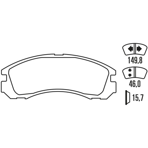 Тормозные колодки Ferodo DS 3000, передняя ось FCP765R