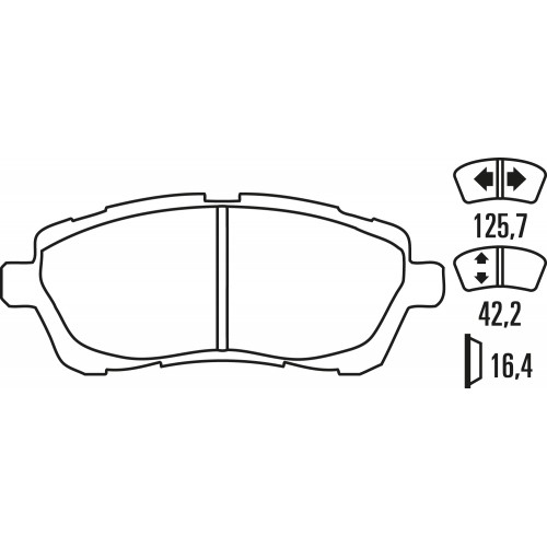 Тормозные колодки Ferodo DSUNO, передняя ось FCP4426Z