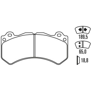 Тормозные колодки Ferodo DS 2500, передняя ось FRP3106H