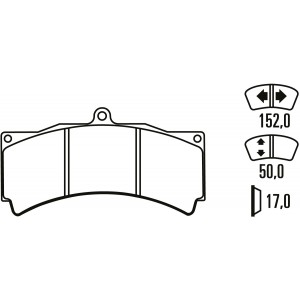 Тормозные колодки Ferodo DS 2500, передняя ось FRP3076H