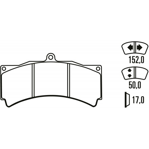 Тормозные колодки Ferodo DS 2500, передняя ось FRP3076H