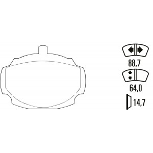 Тормозные колодки Ferodo DS Performance, передняя ось FDS823