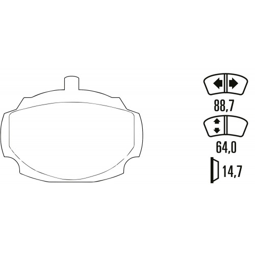 Тормозные колодки Ferodo DS Performance, передняя ось FDS823