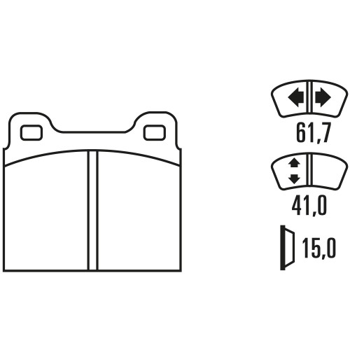 Тормозные колодки Ferodo DS Performance, задняя ось FDS2