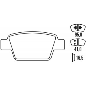 Тормозные колодки Ferodo DS 3000, задняя ось FCP1469R