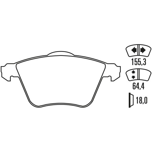 Тормозные колодки Ferodo DS Performance, передняя ось FDS1706