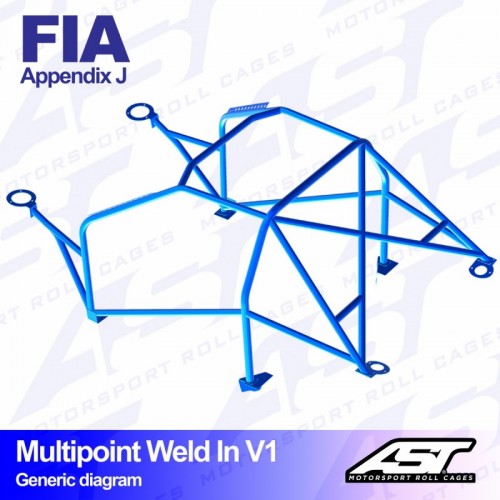 Каркас безопасности Opel Vectra (A) 4-doors Sedan FWD MULTIPOINT WELD IN V1