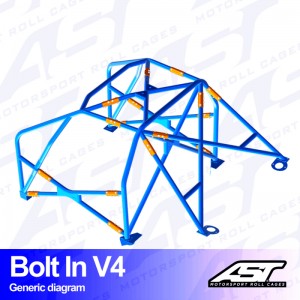 Каркас безопасности VW Golf (Mk4) 3-doors Hatchback 4Motion BOLT IN V4