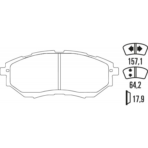 Тормозные колодки Ferodo DS 2500, передняя ось FCP1984H